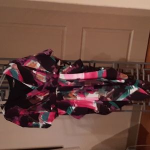 Watercolor dress with pockets